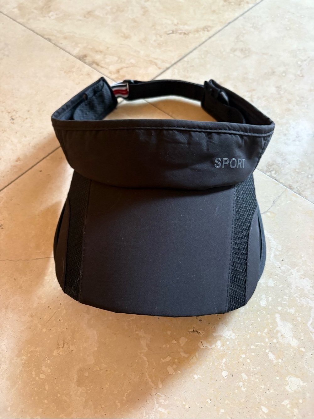 Black 'SPORT' Visor Sun Hat